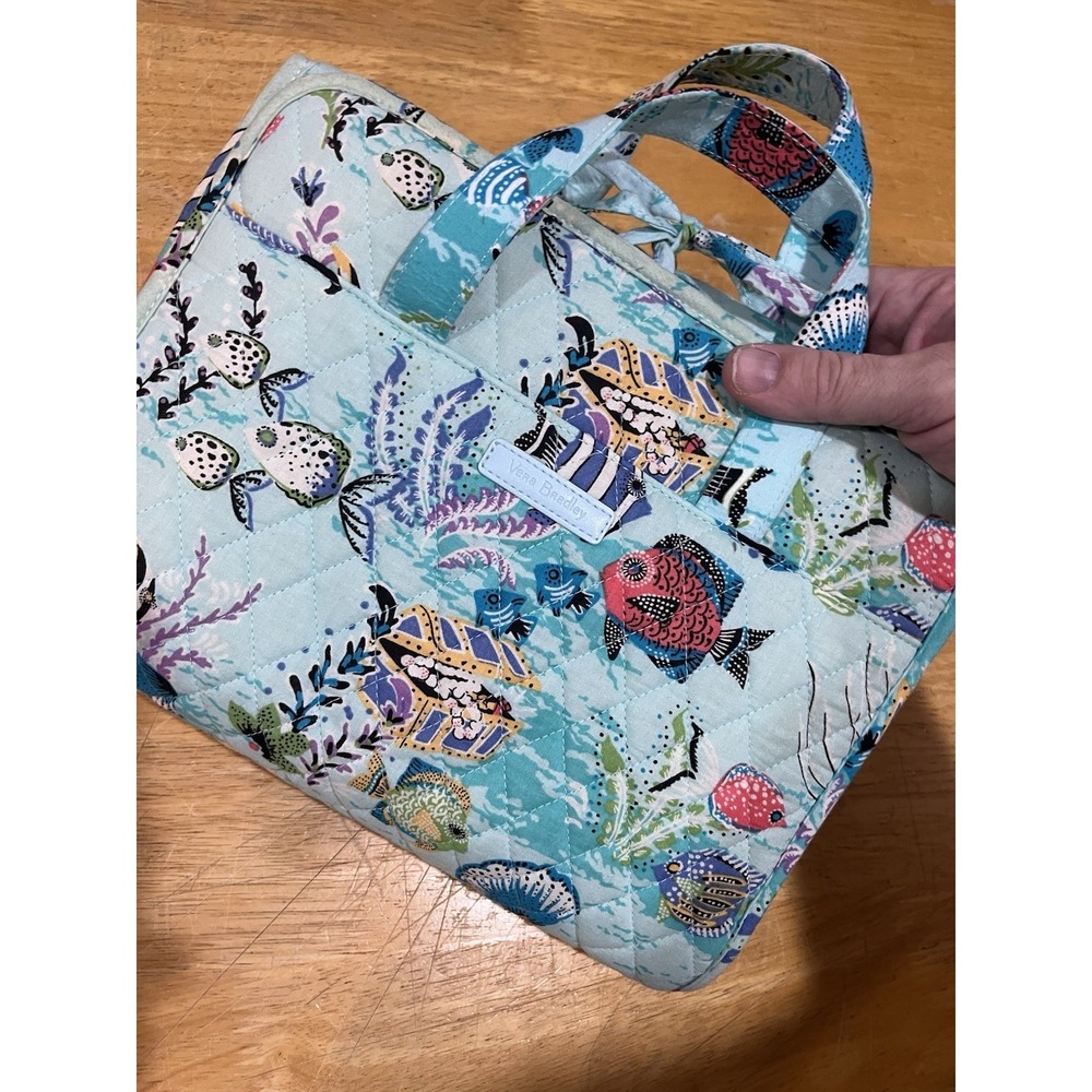 Vera Bradley Antilles Treasure Fish Sea Hanging Travel Toiletry Bag Cosmetic - Picture 9 of 9
